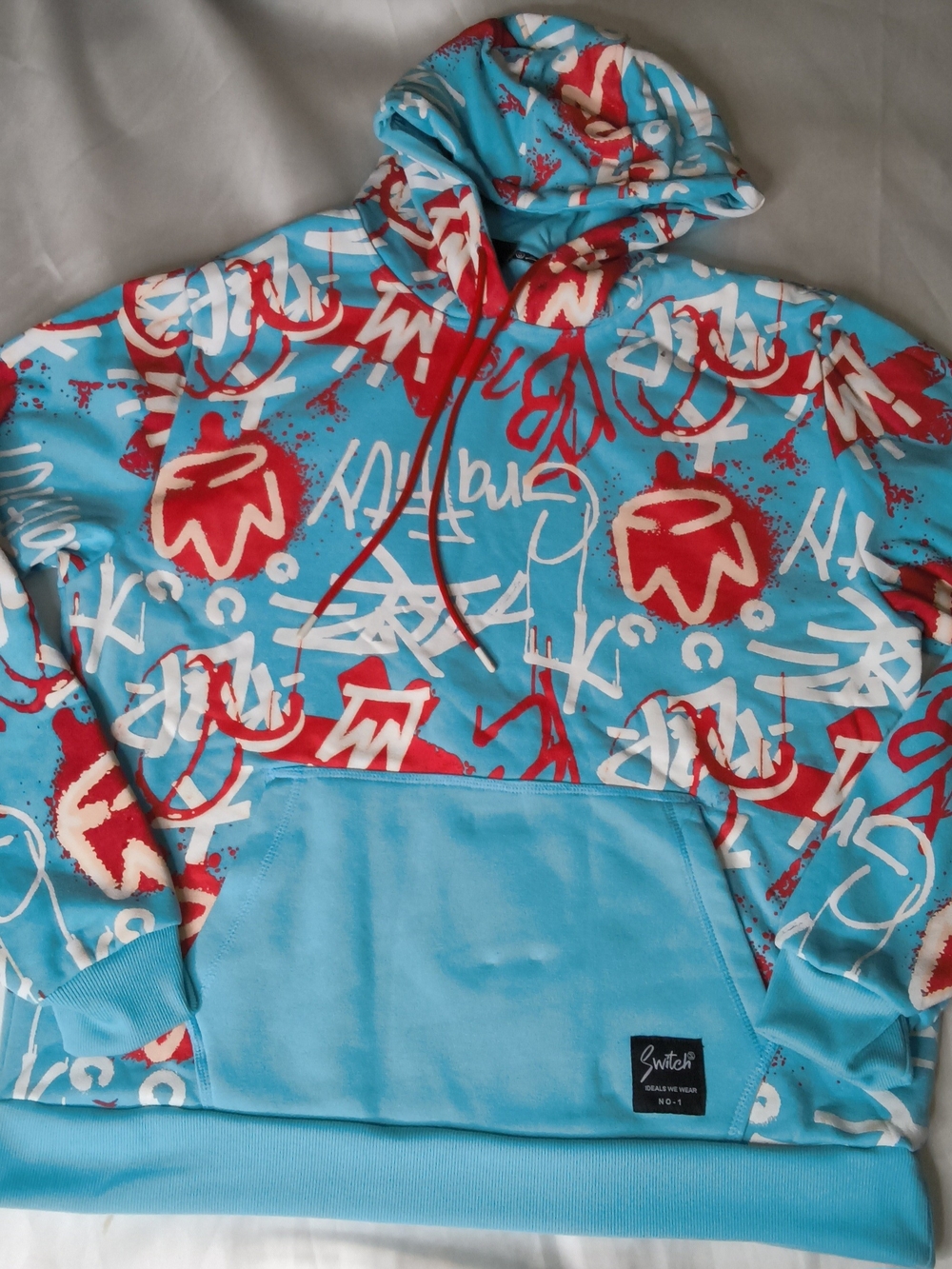 Switch Brand Light Blue Graphic Pullover Hoodie